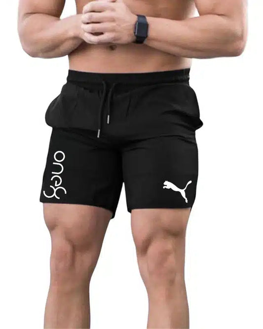PUMA Printed Shorts for Men (Black)